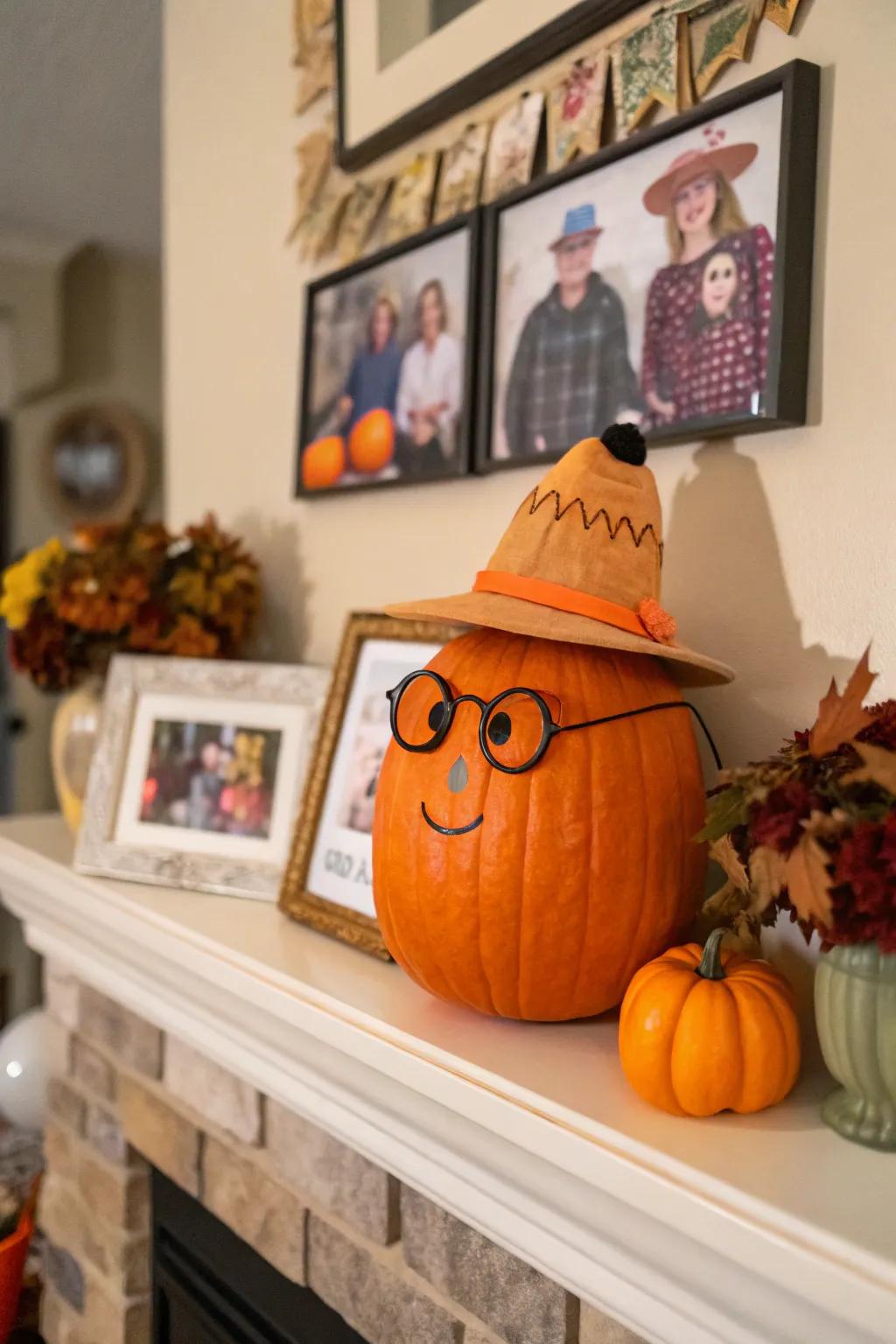 A character pumpkin that brings joy and whimsy to any space.