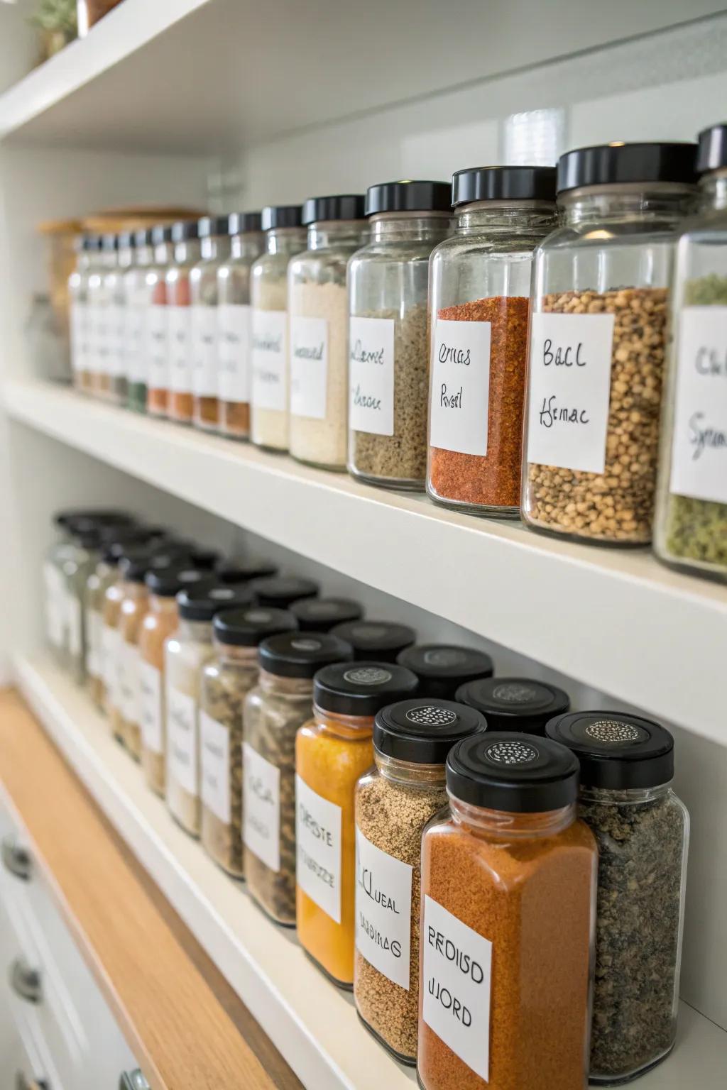 Expiration dates on labels ensure your spices stay fresh.