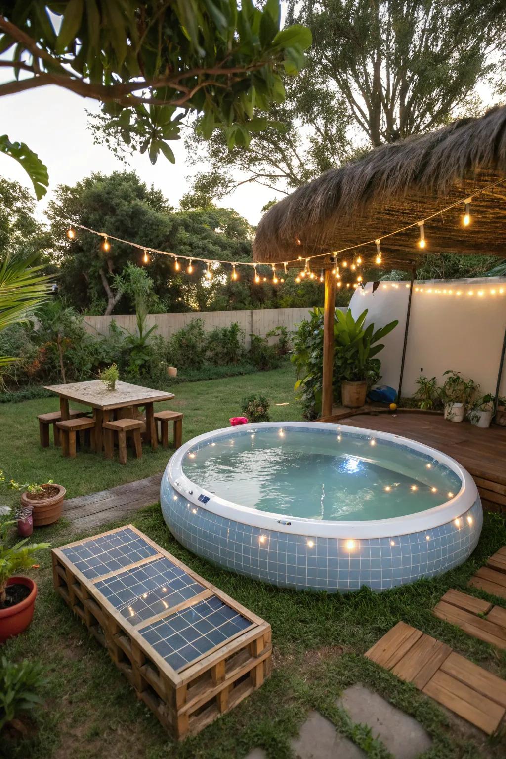 A sustainable and stylish poolside escape.