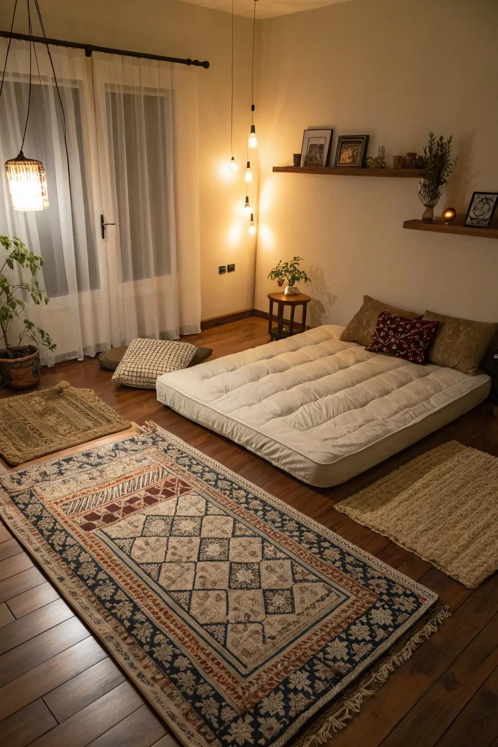 Rugs help delineate your space while adding texture and warmth.