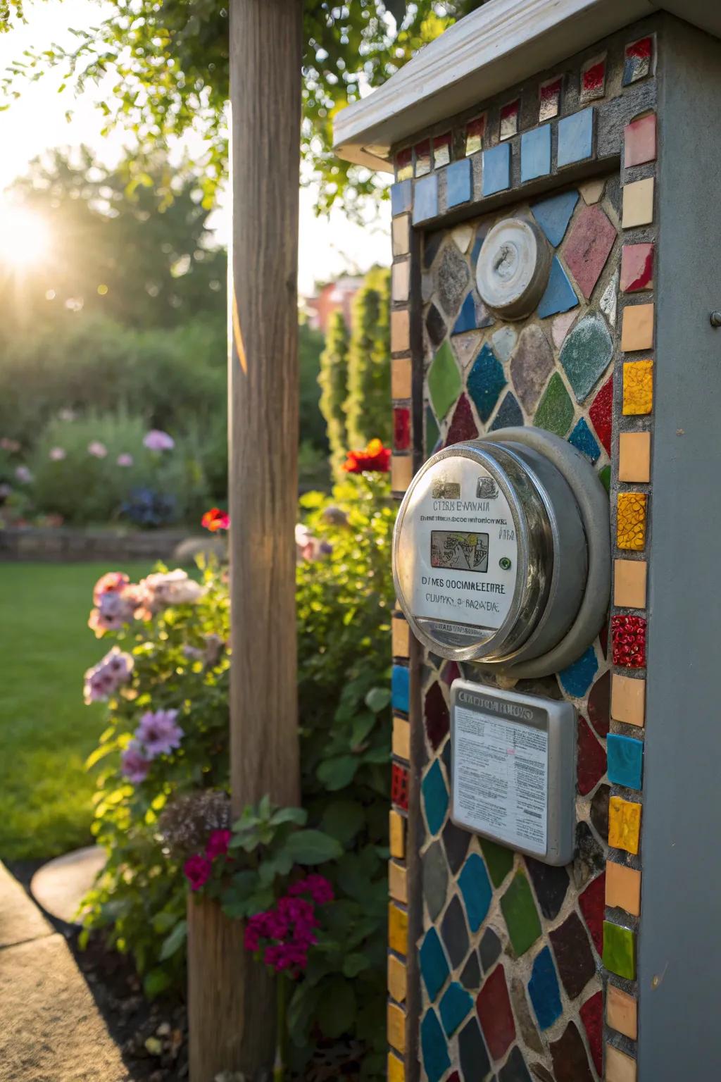 Mosaic designs transform your meter into a work of art.