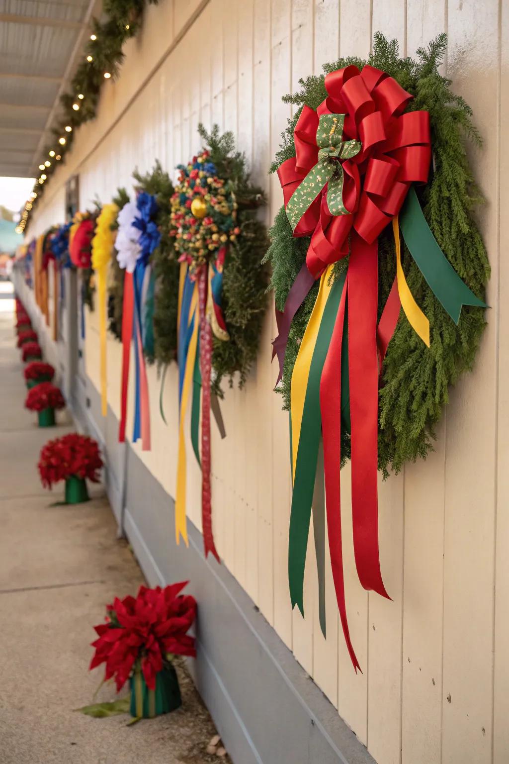 Keep your home fresh with seasonal ribbon displays.