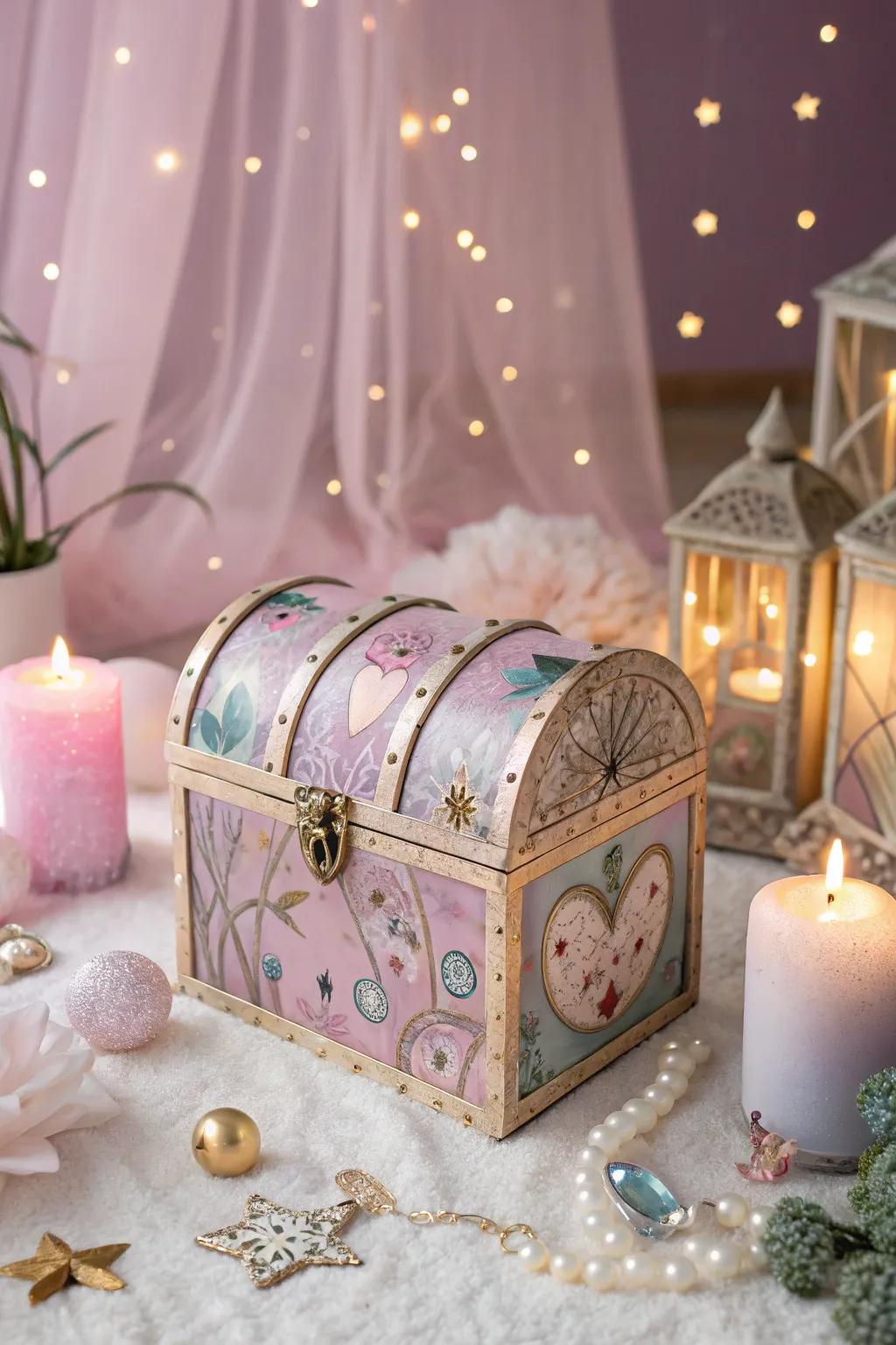 Magical motifs turn your treasure chest into a fairy tale fantasy.