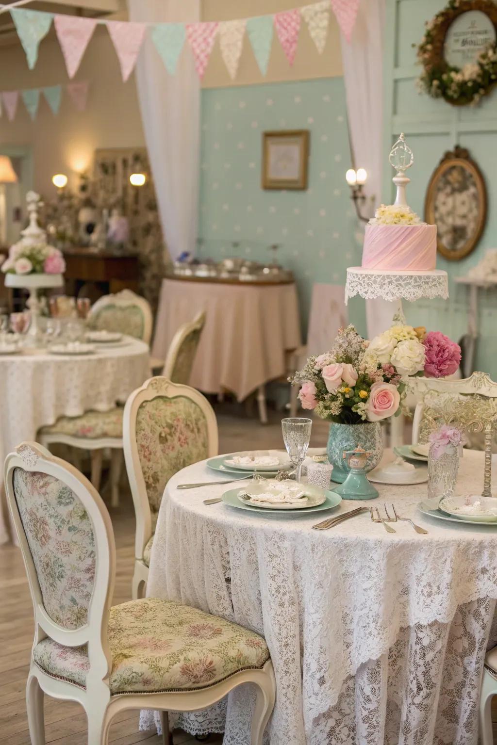 Charming vintage touches that bring a nostalgic feel to the decor.