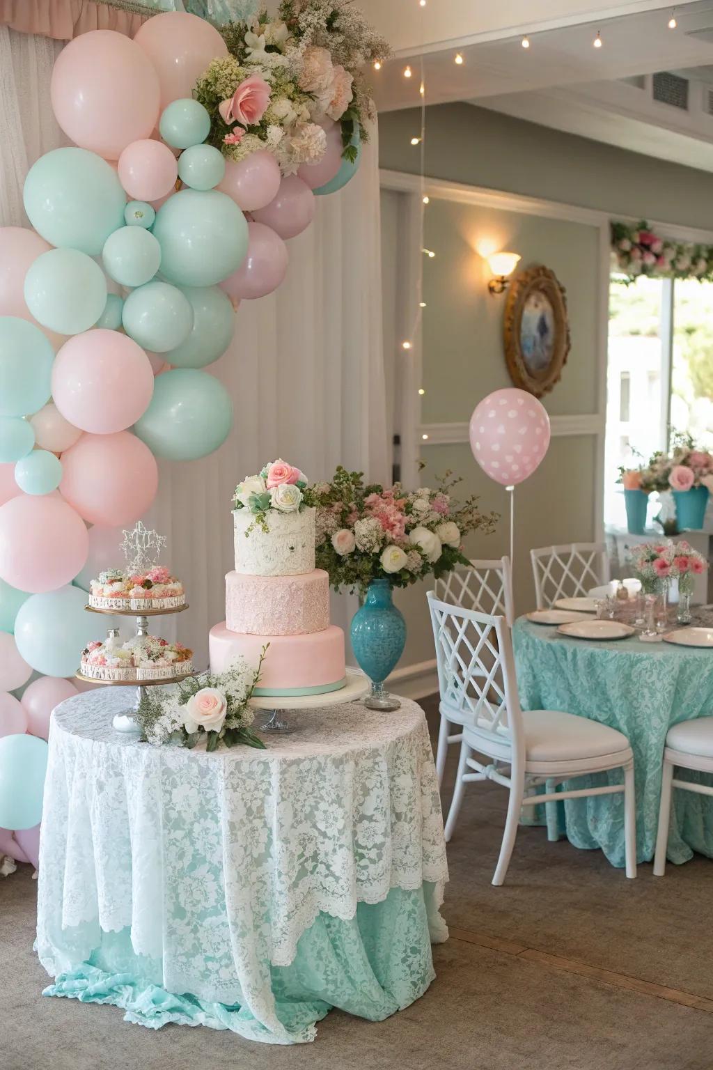 A romantic pastel color palette creating a nostalgic atmosphere.