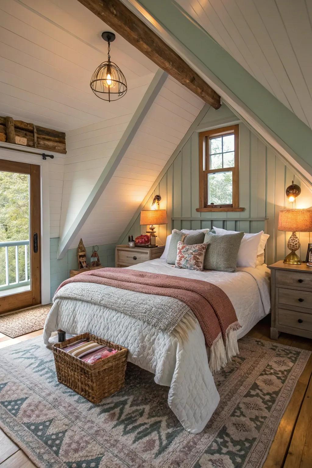 A charming guest suite in your attic offers a warm welcome.