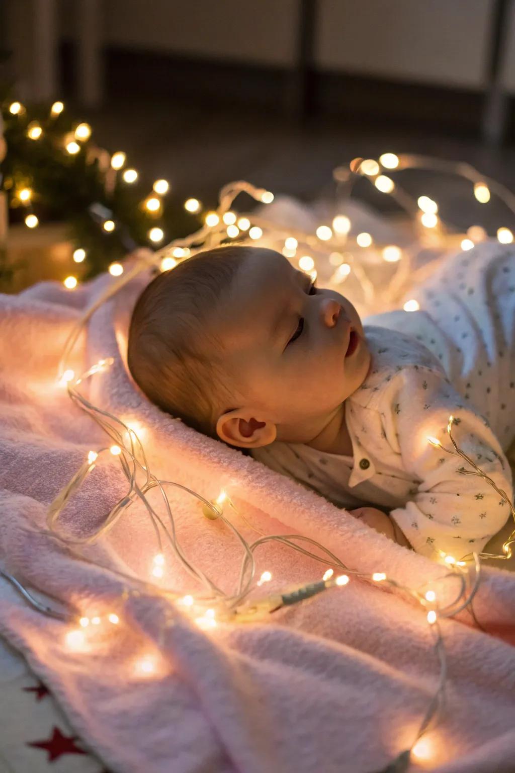 Fairy lights add a touch of enchantment to any photo.