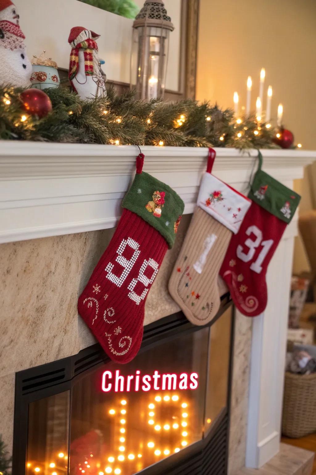 Interactive countdown stockings add excitement and anticipation to the holiday season.