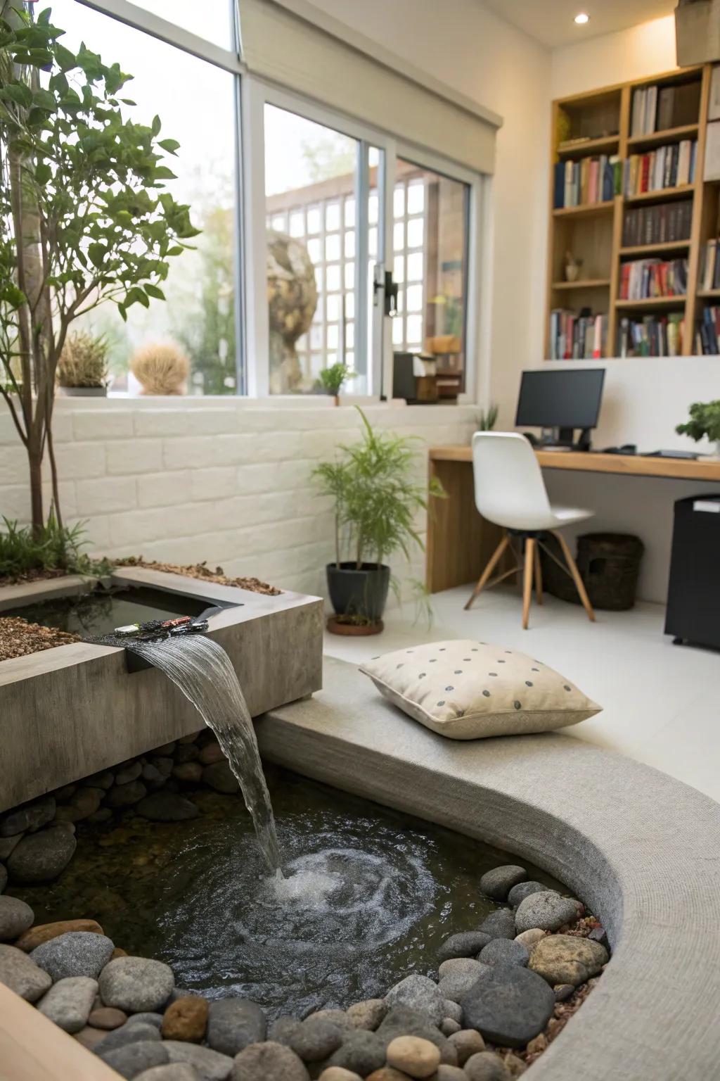 A Zen corner provides tranquility and focus in your office.