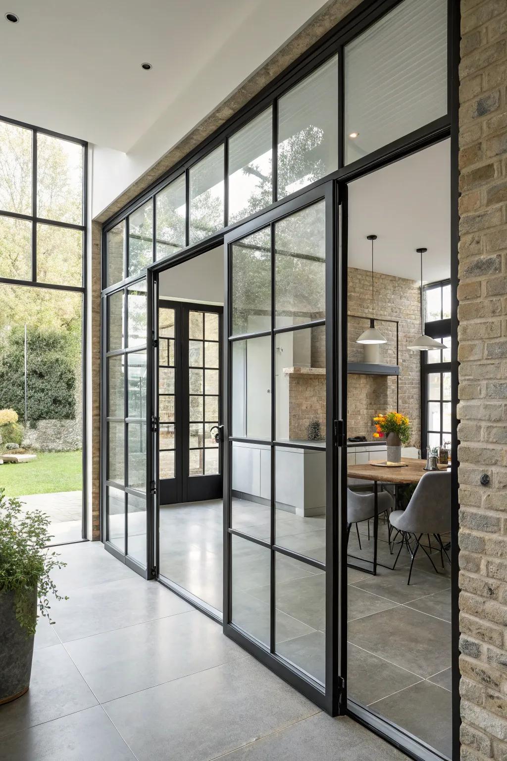 Blend light and structure with Crittall doors.