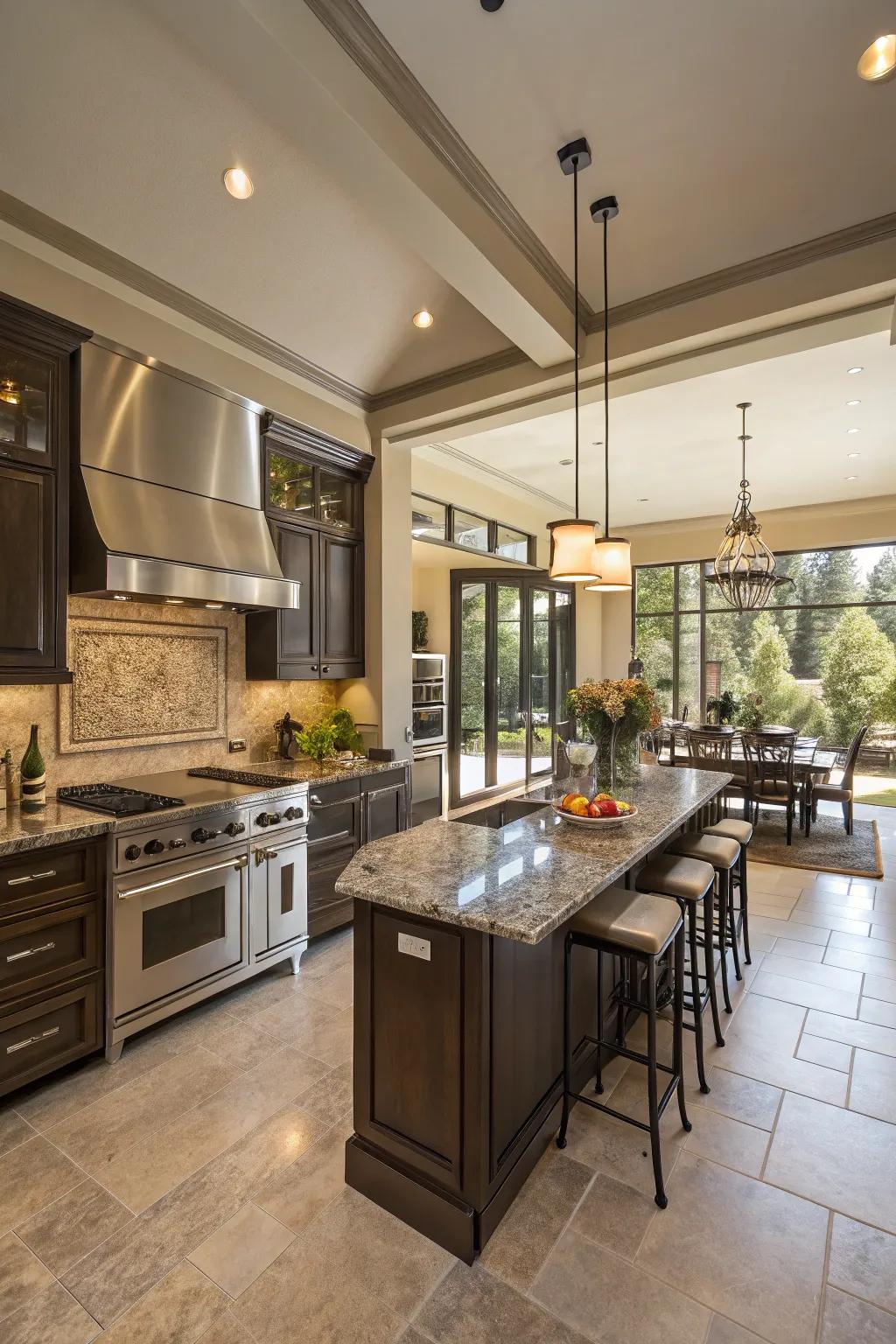 A gourmet kitchen that's both stylish and functional.