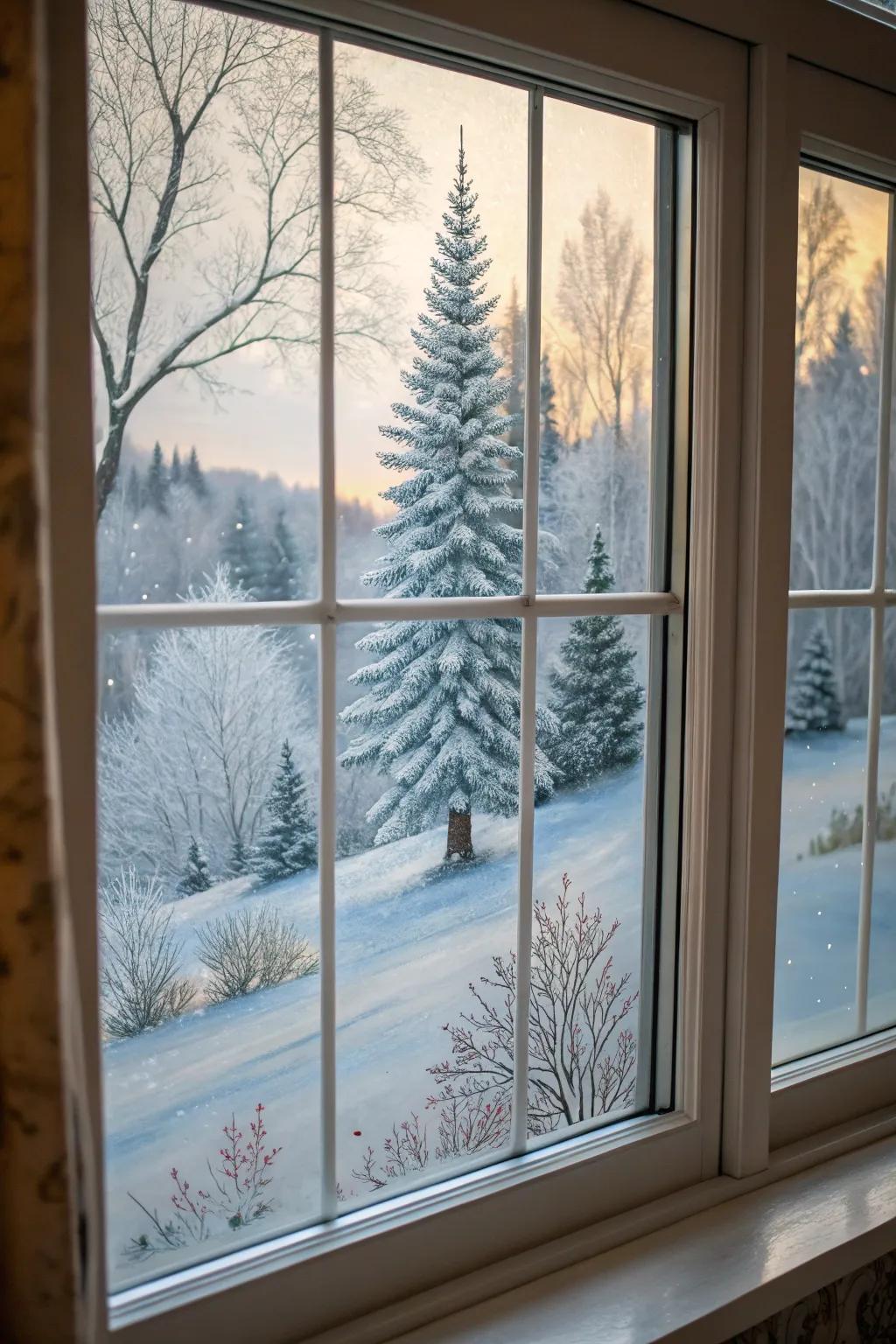 A serene winter wonderland inviting quiet reflection