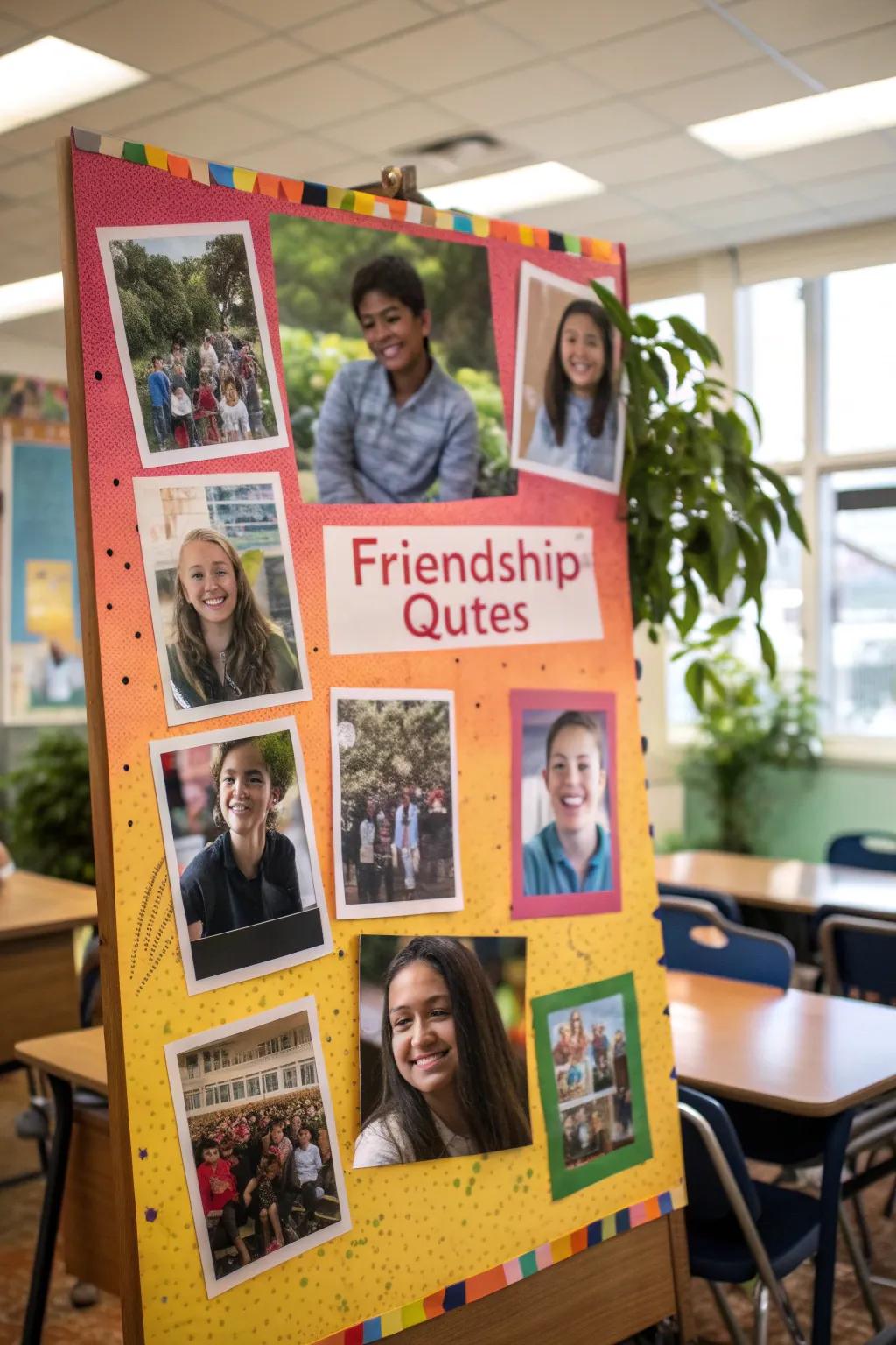 A heartwarming board celebrating friendships.