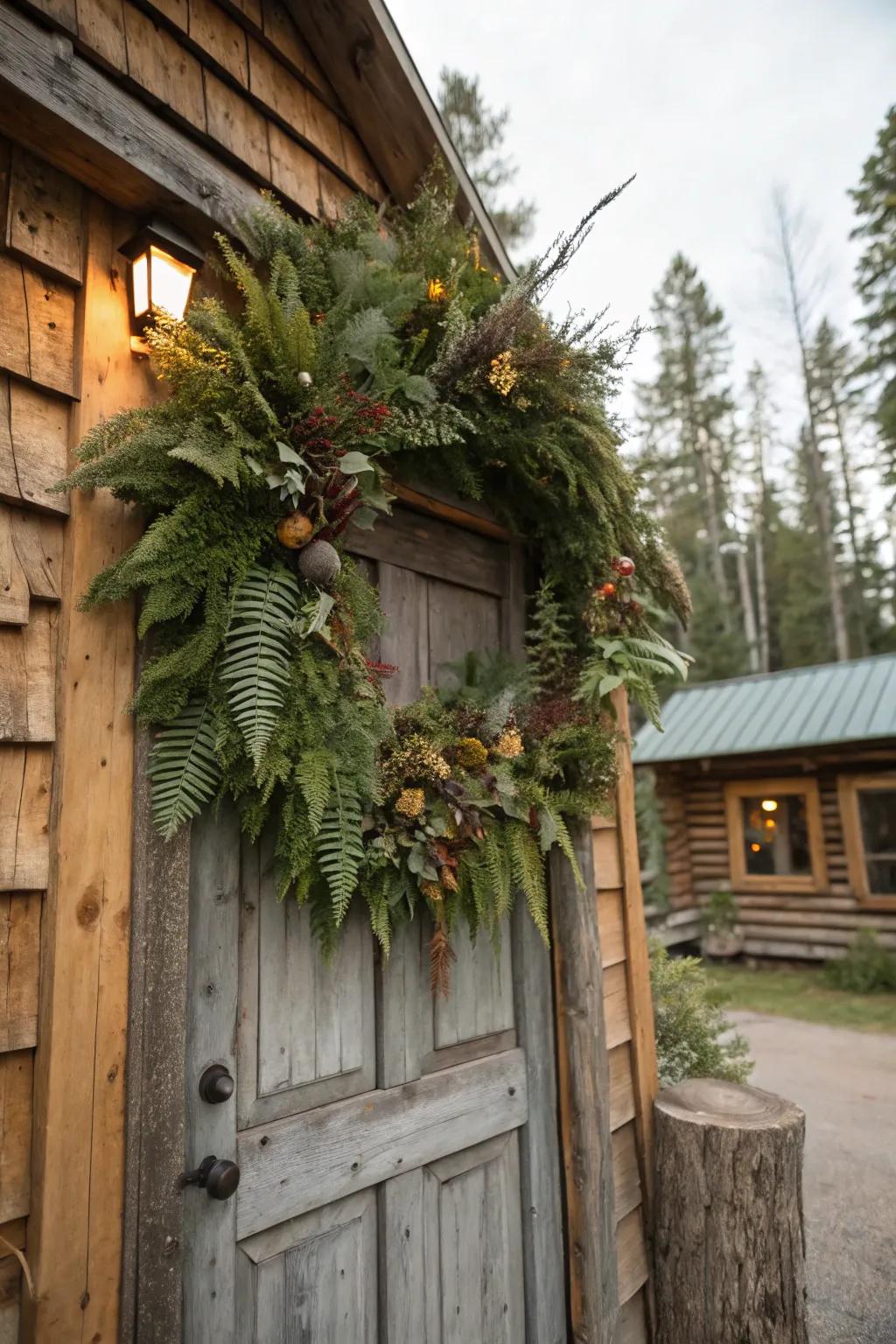 Mystical charm with an enchanted forest wreath.