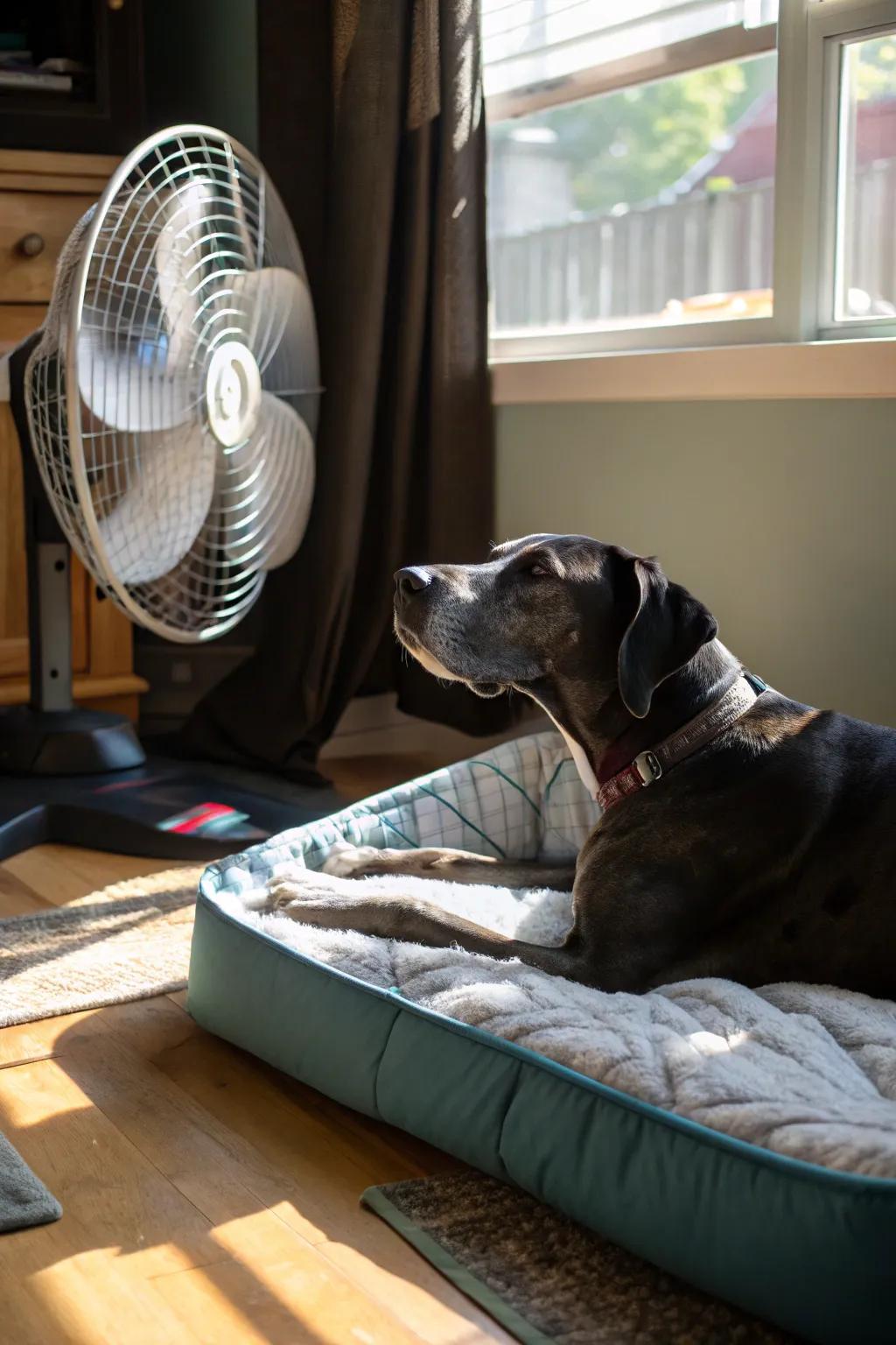 Cooling gel beds provide refreshing comfort for your Great Dane during summer.