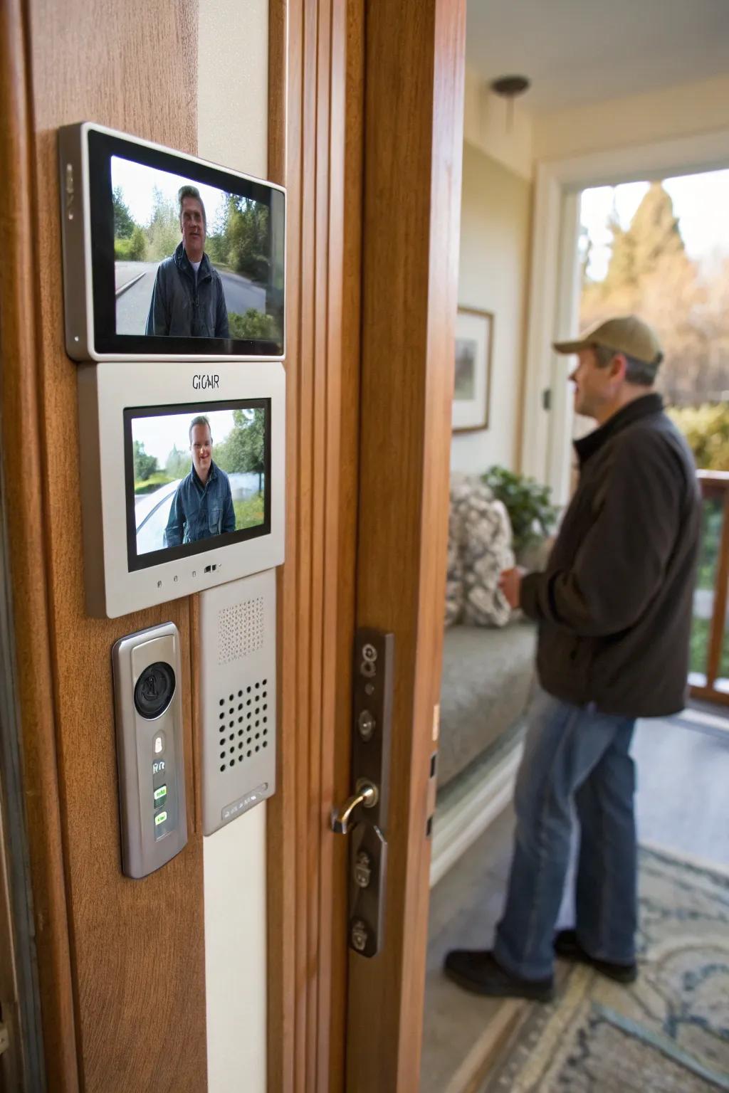 Two-way video calling enhances communication and security.