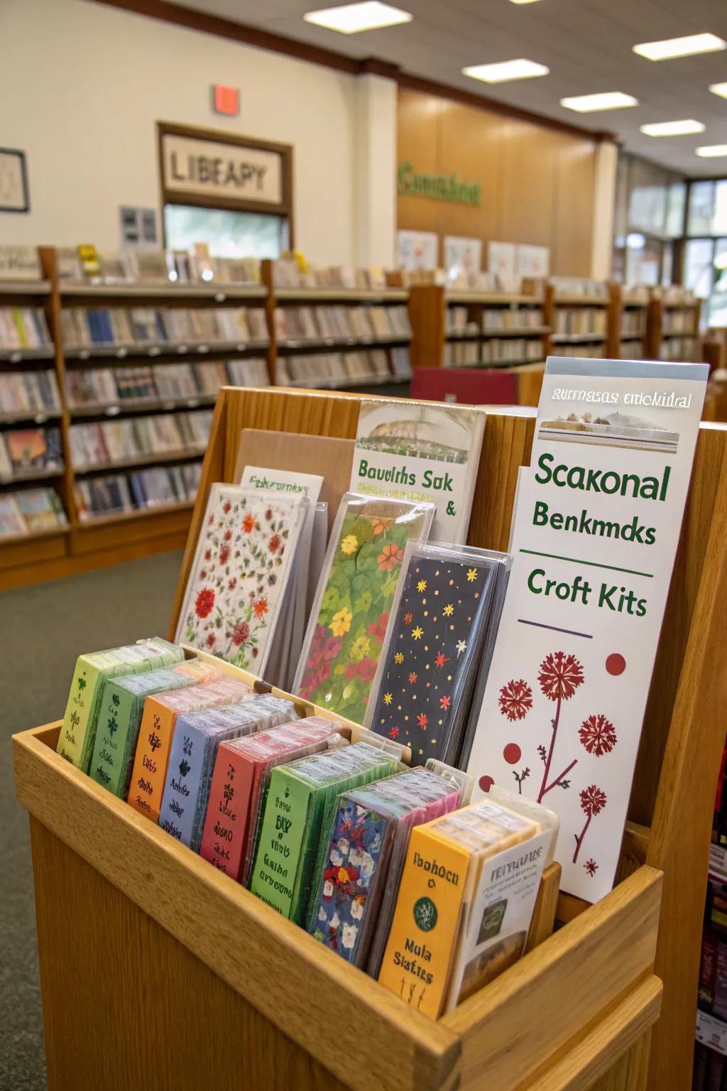 Spread holiday cheer with seasonal bookmarks and crafts.