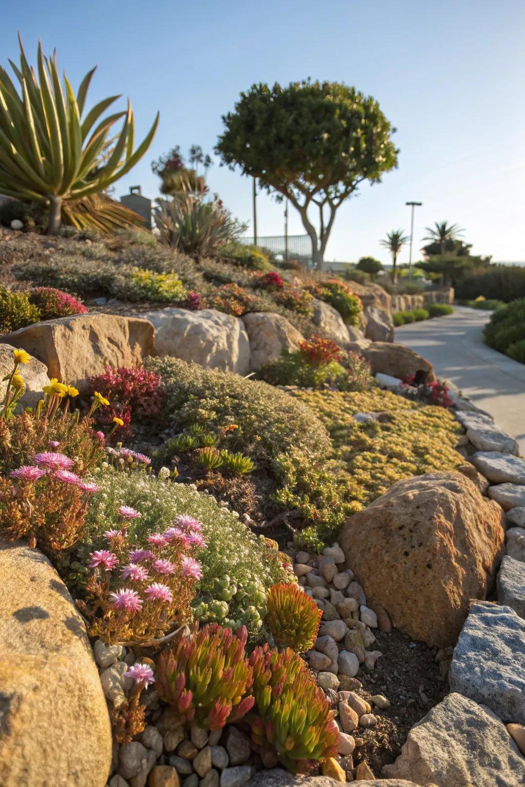 Rock gardens: natural beauty with minimal upkeep.