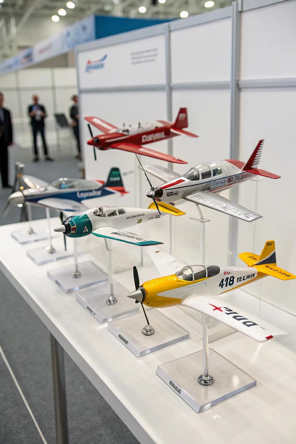 Acrylic stands provide a modern and unobtrusive way to display your models.