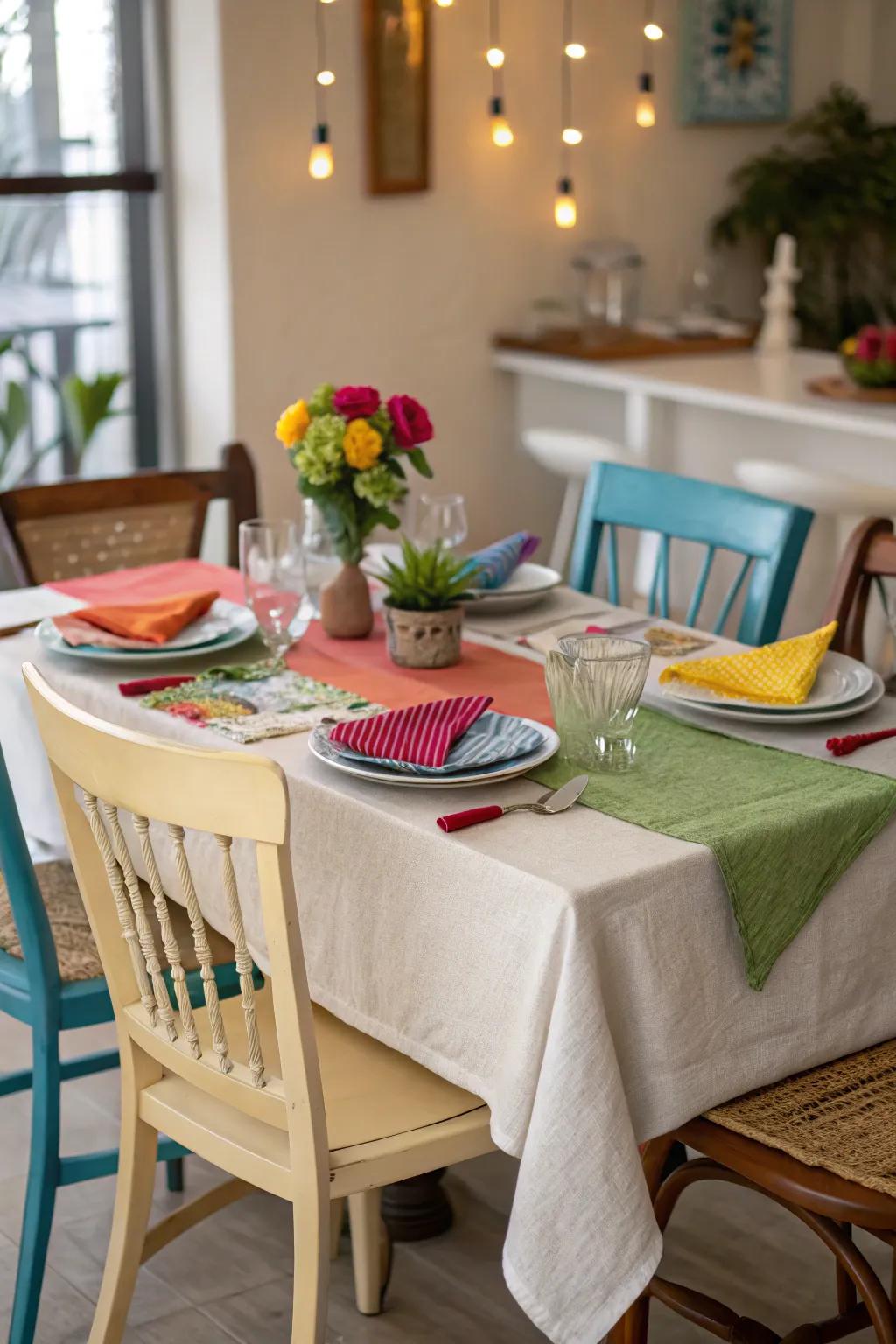 Eclectic details inject personality and fun into your table setting.