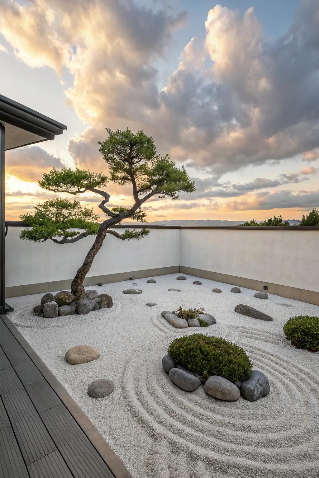 A serene and calming Zen garden perfect for relaxation.