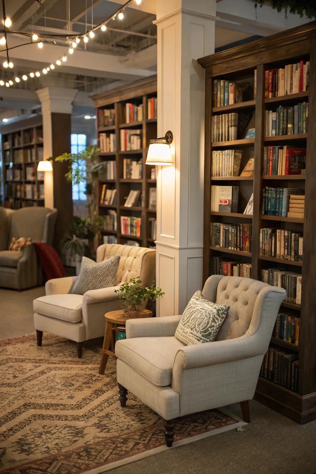 A literary escape theme invites book lovers to imagine their new sanctuary.