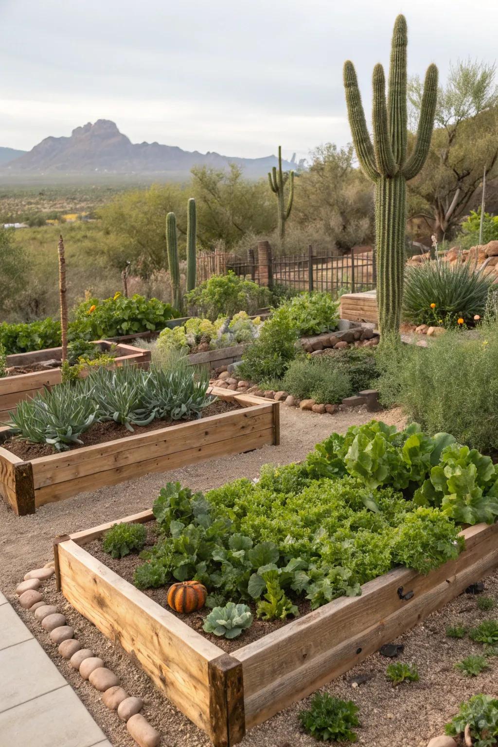 Edible gardens can thrive in the desert with the right plants.