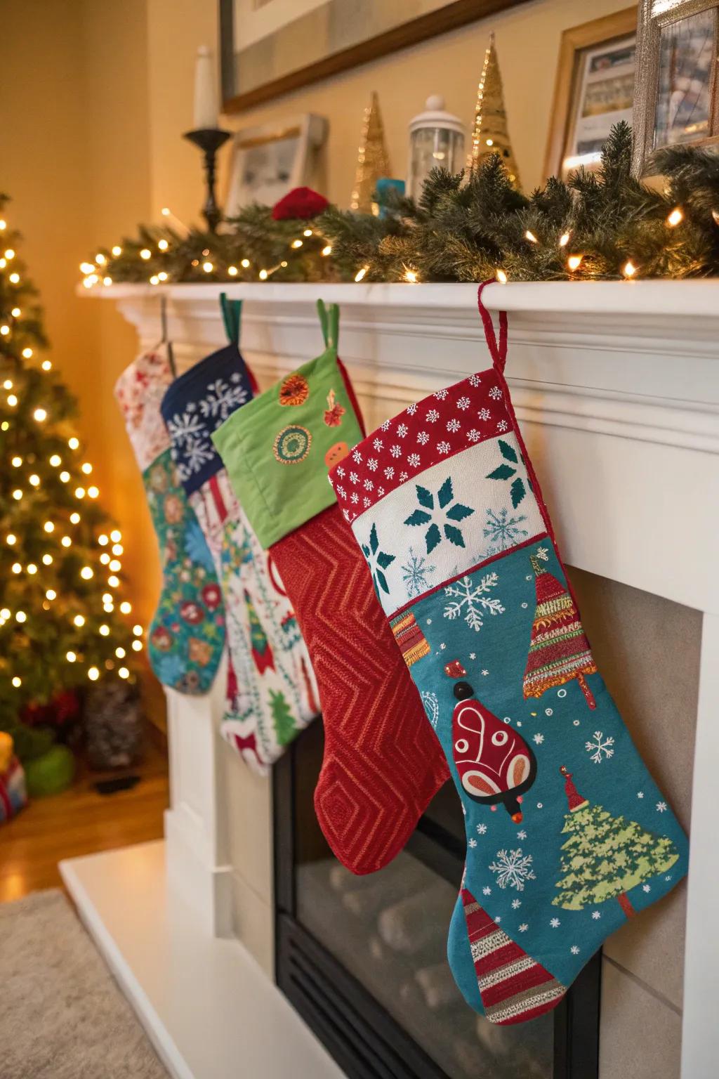 Charming holiday stockings ready for filling.