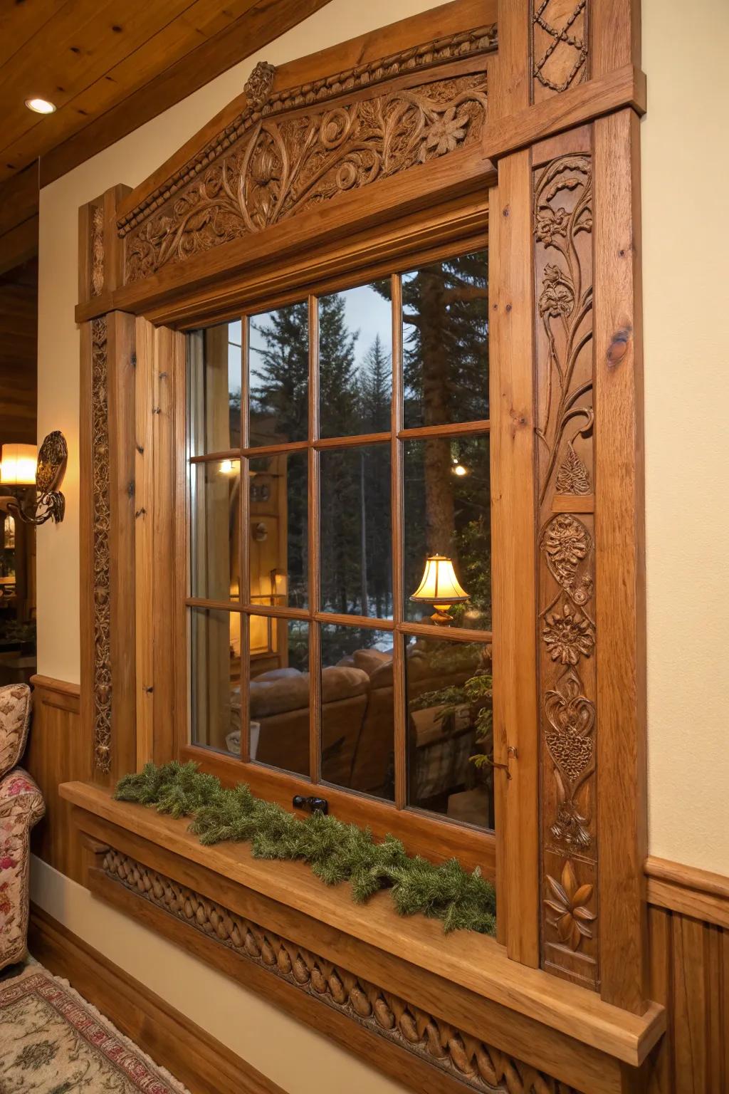 Carved details personalize your pine trims beautifully.