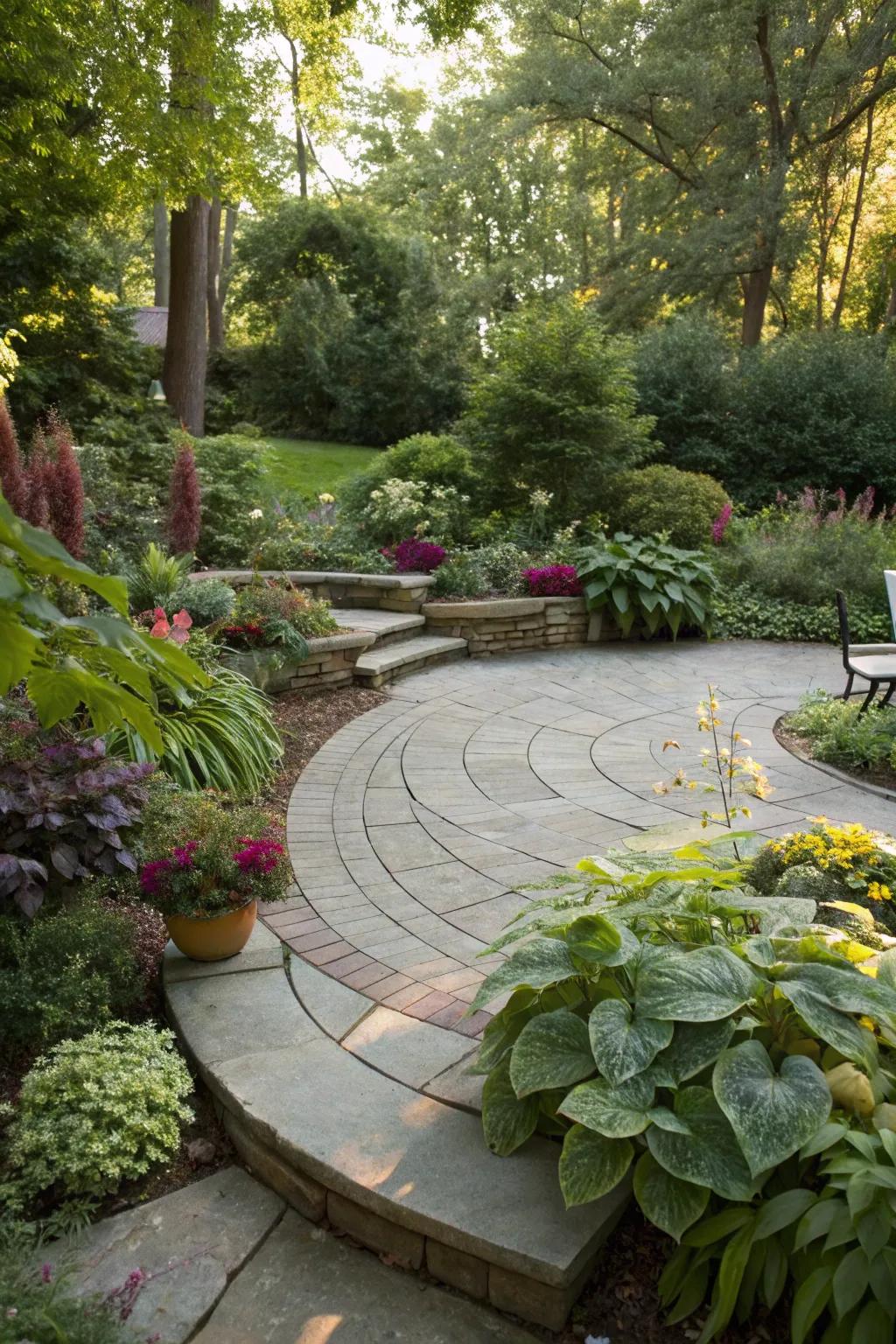 Layered planting adds depth and a sense of abundance.