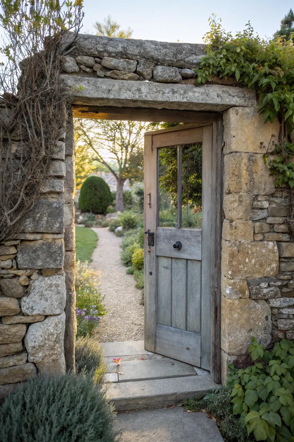 Reclaimed stone adds character and eco-consciousness.