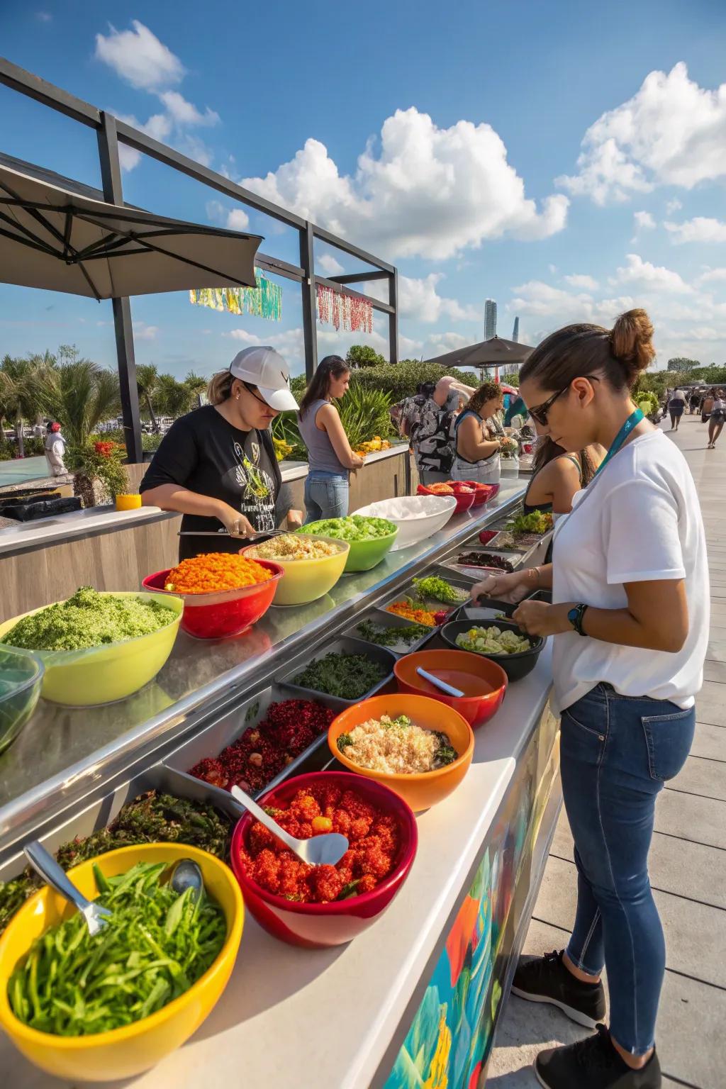 Engage your guests with interactive and customizable food stations.