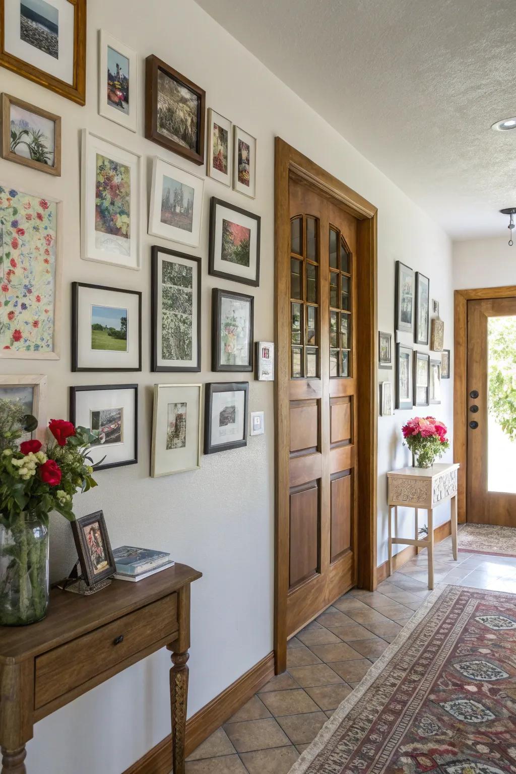 A gallery wall showcases your personal style and interests.