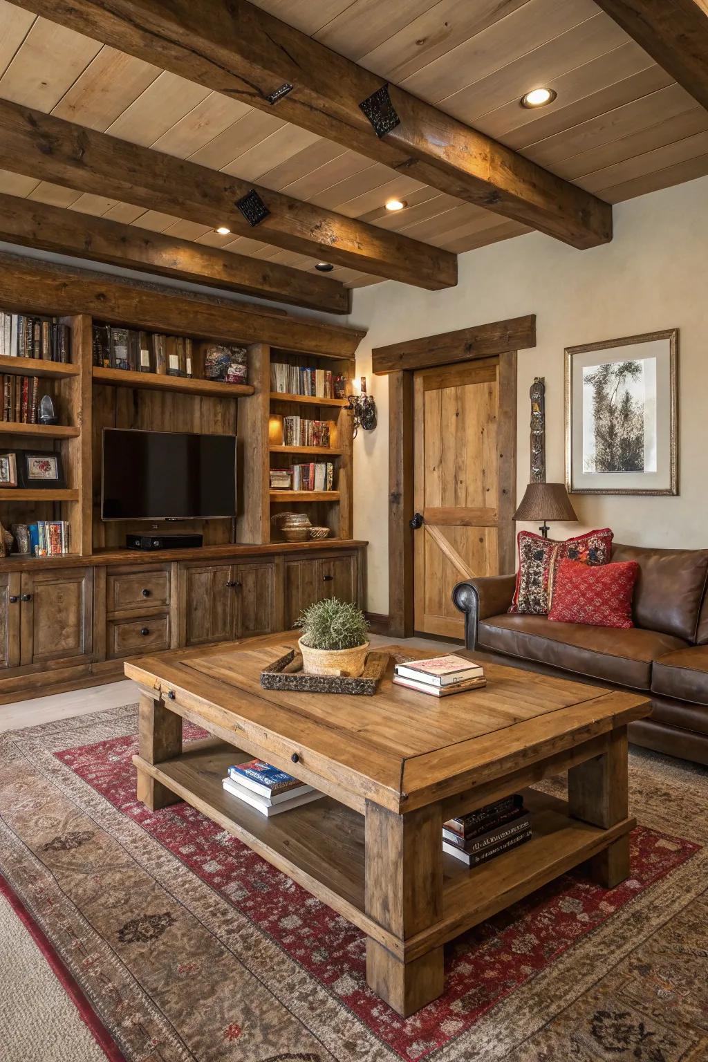 Rustic features add texture and a sense of warmth to your decor.