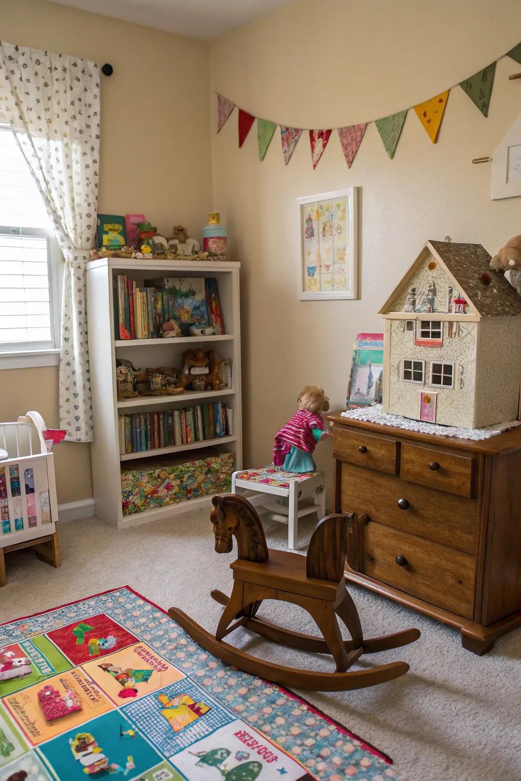 Heirlooms add depth and personal history to the room.