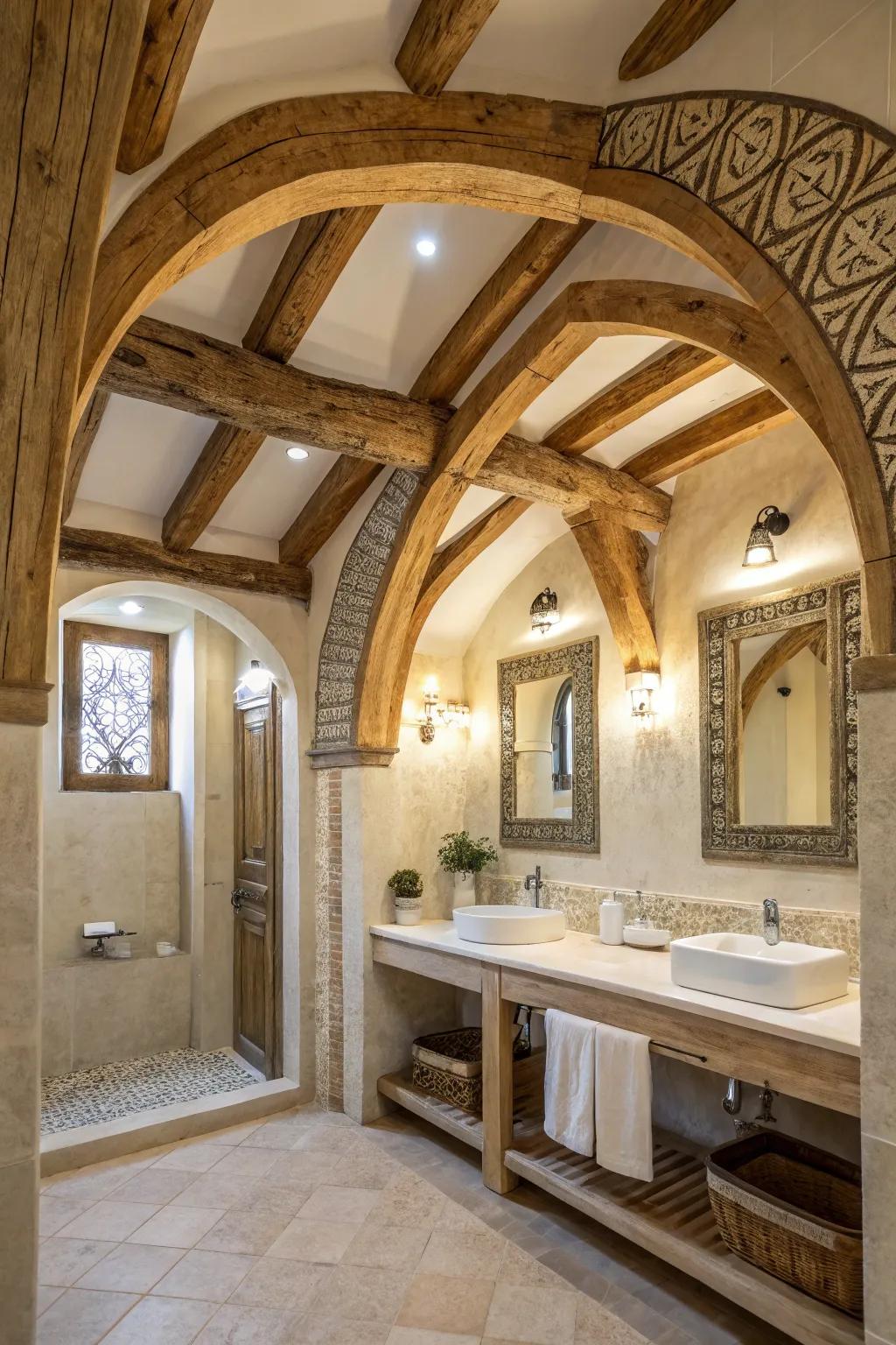 Architectural features add authenticity and uniqueness to your bathroom.