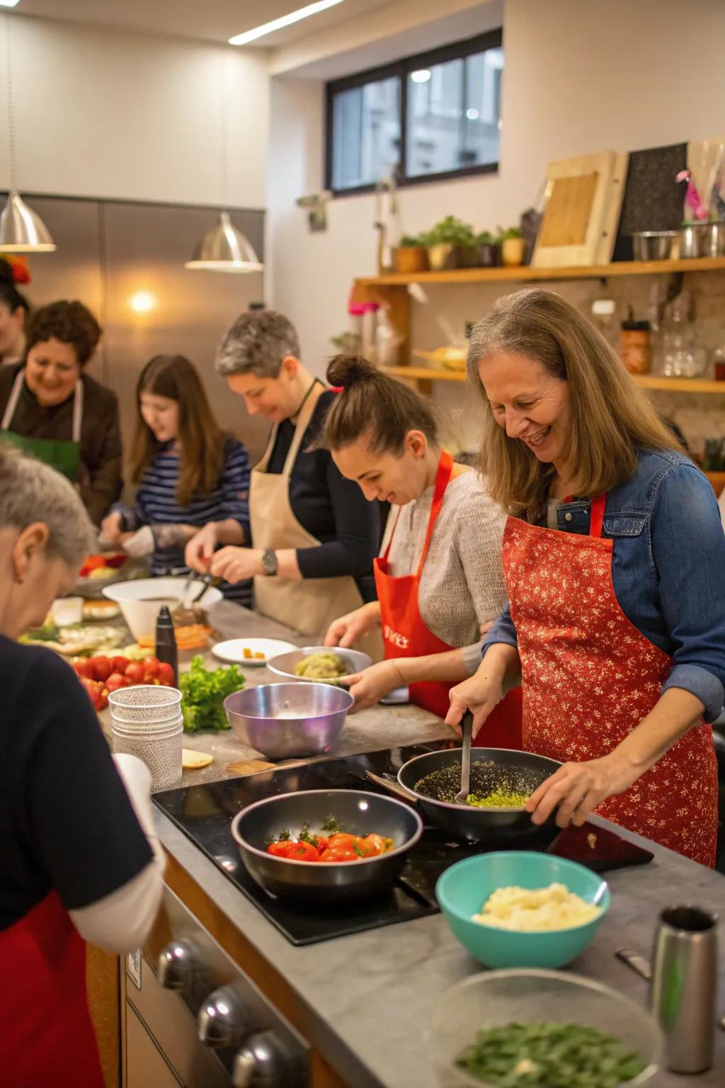 Cook up fun and flavors with an interactive cooking class.