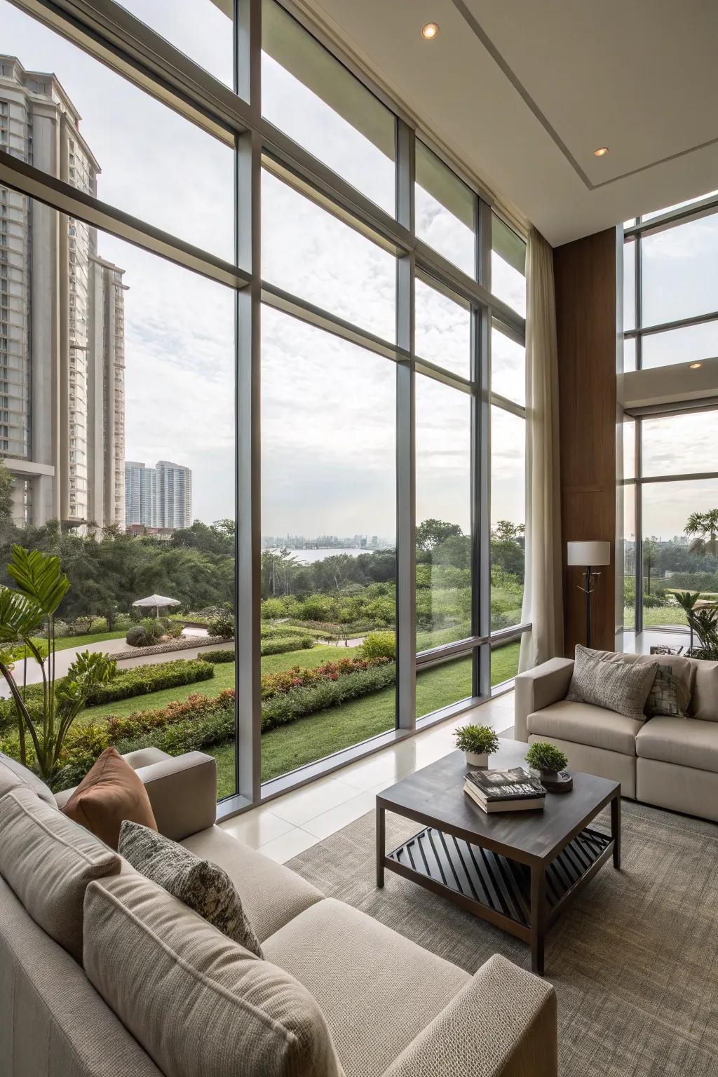 Maximize outdoor views for a seamless connection.