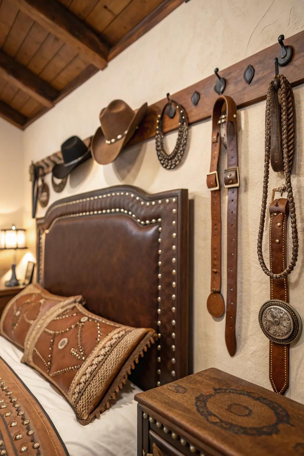 Leather elements add rugged elegance.