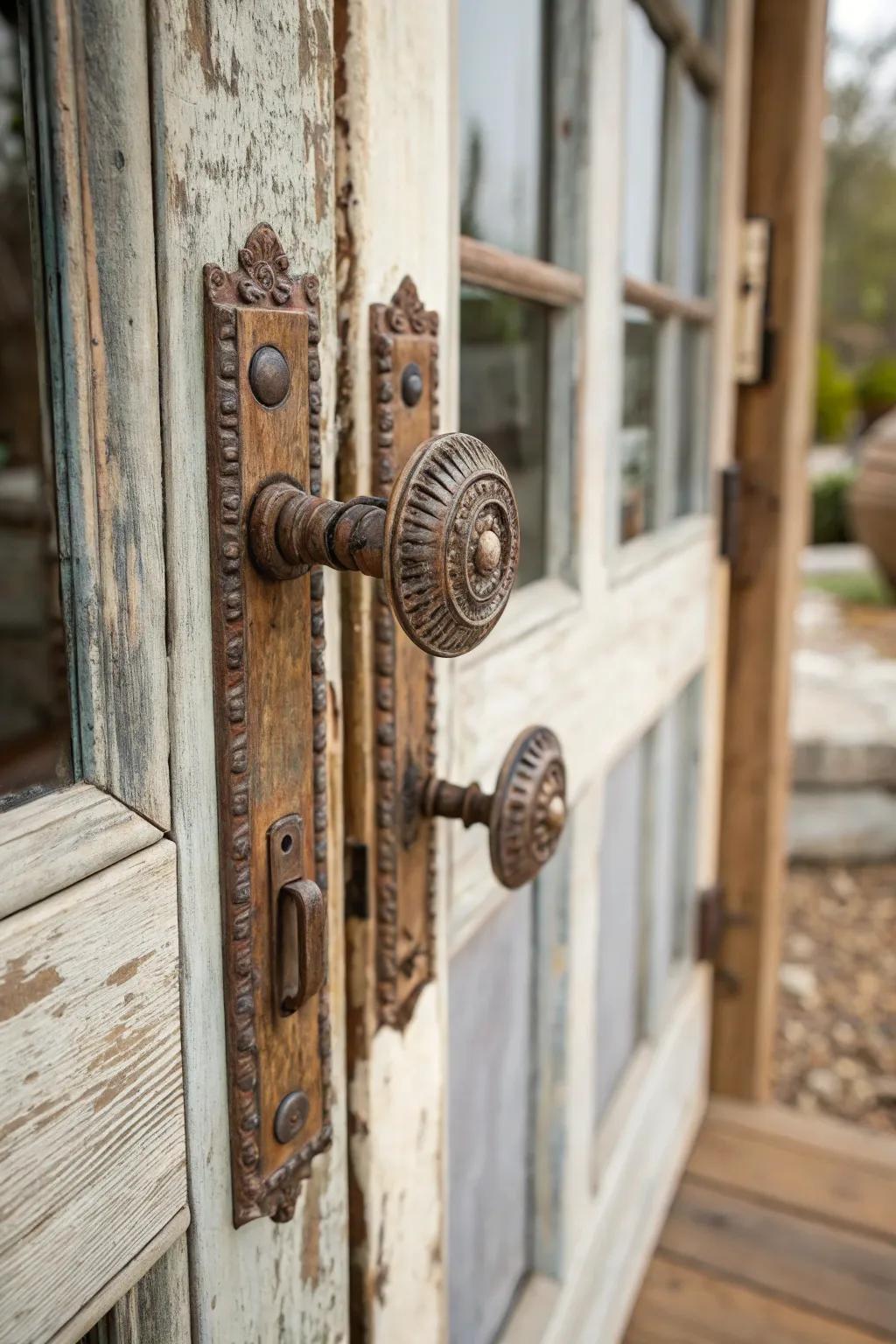 Reclaimed material pulls add sustainability and story.