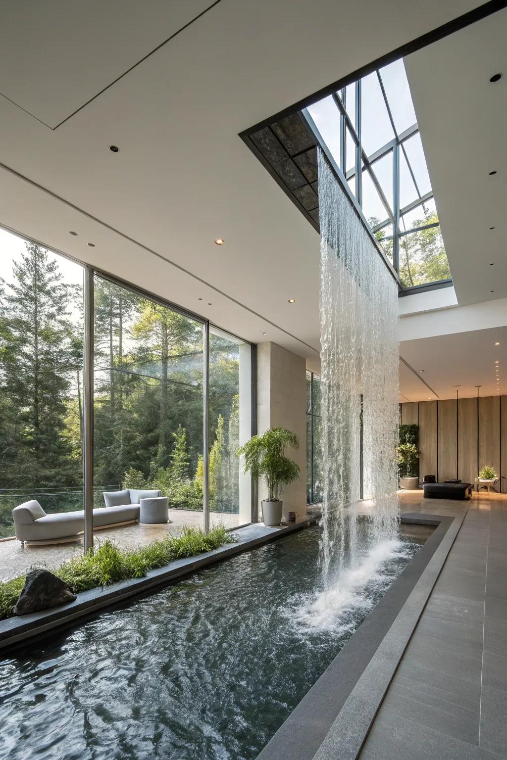 An indoor water feature that soothes the senses.