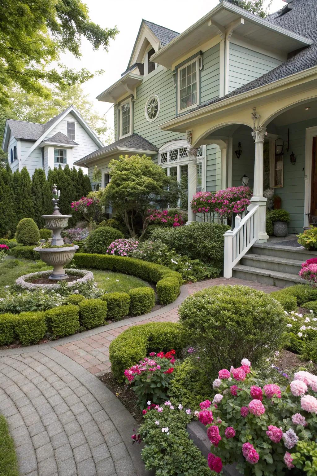 Coordinating colors between your garden and home creates a unified look.