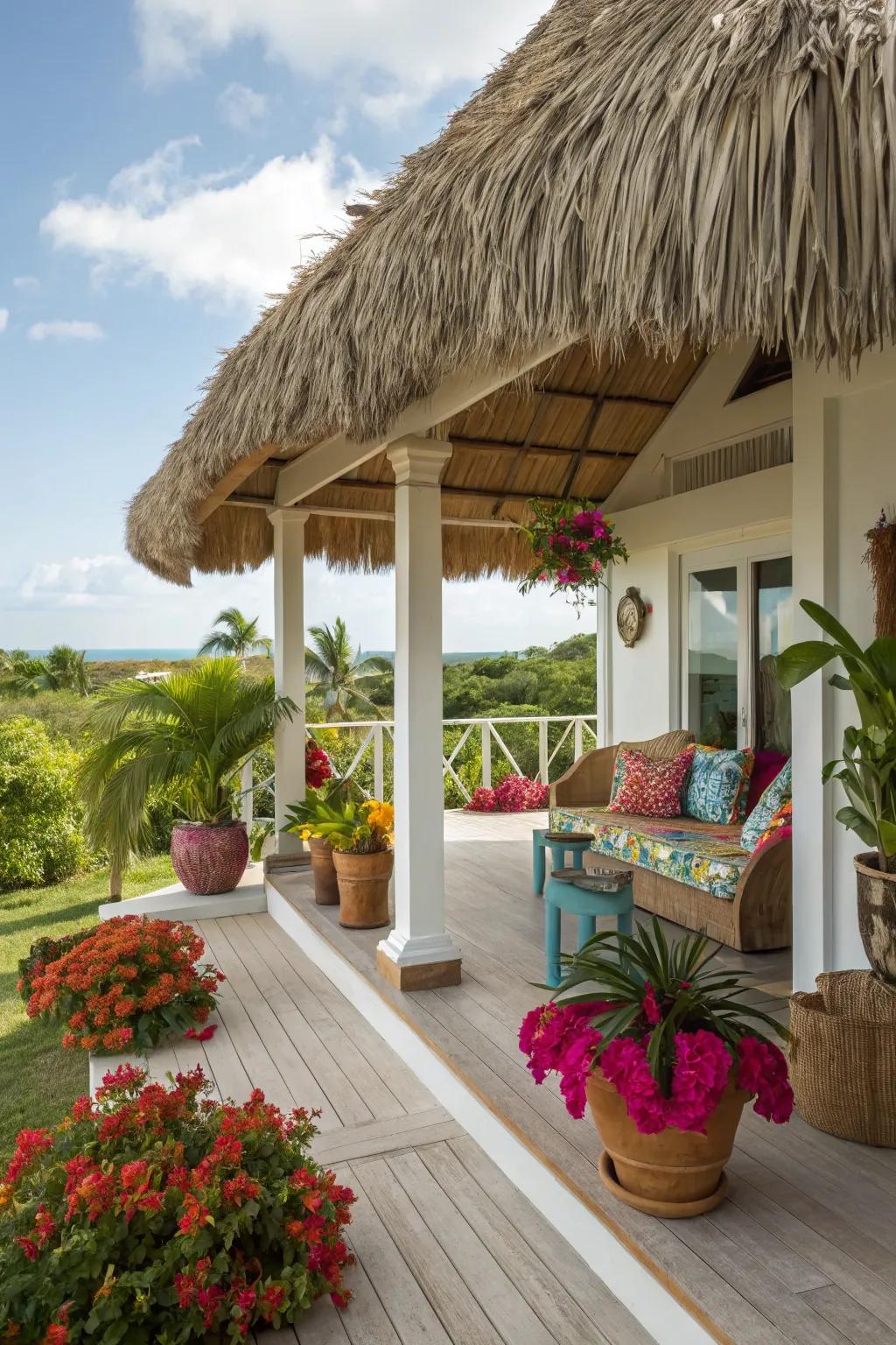 A palapa offering tropical shade and vibes.