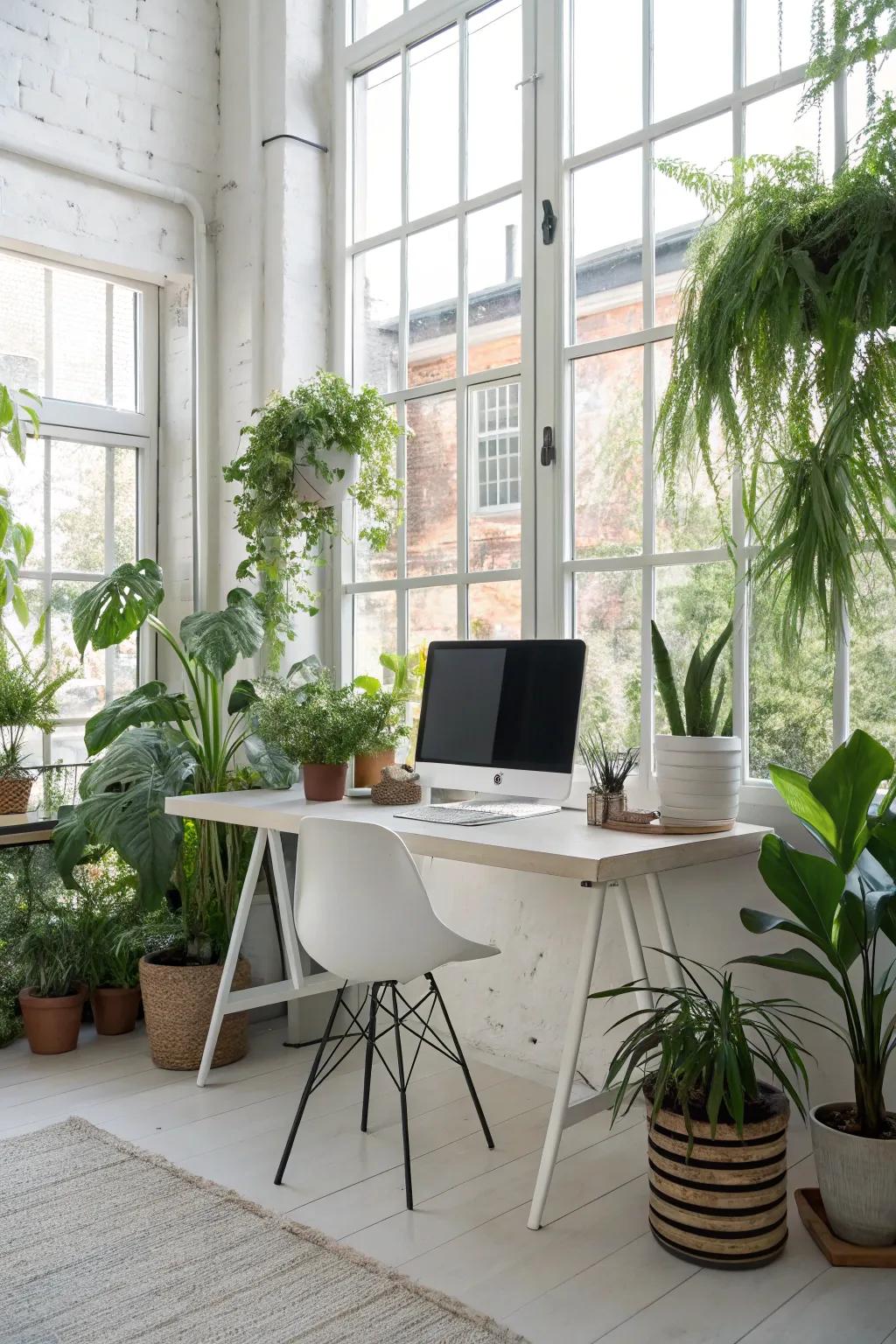 Greenery adds life and color to your industrial workspace.