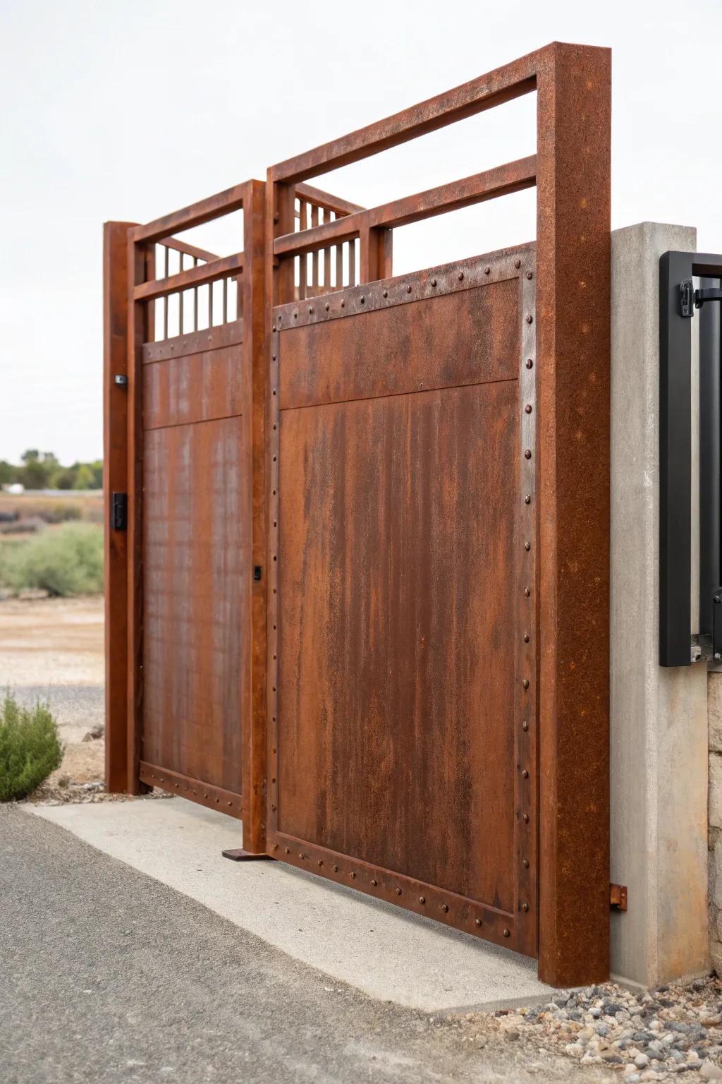 Corten steel offers a rustic aesthetic with modern reliability.