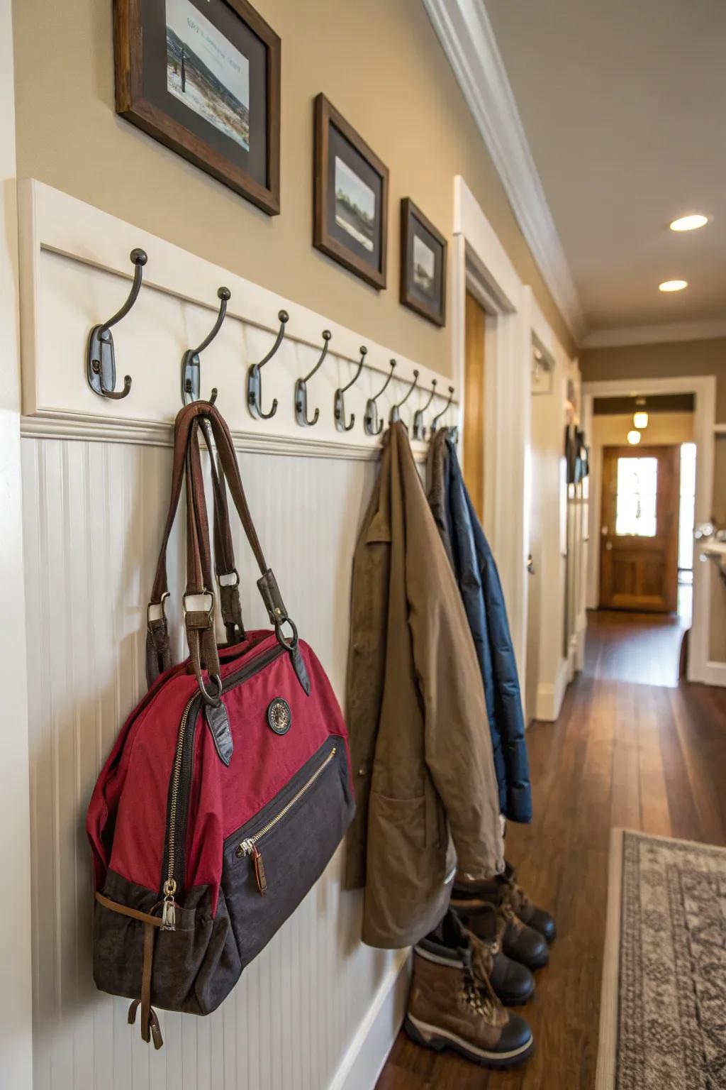 Boat cleat hooks bring a nautical touch to your home organization.