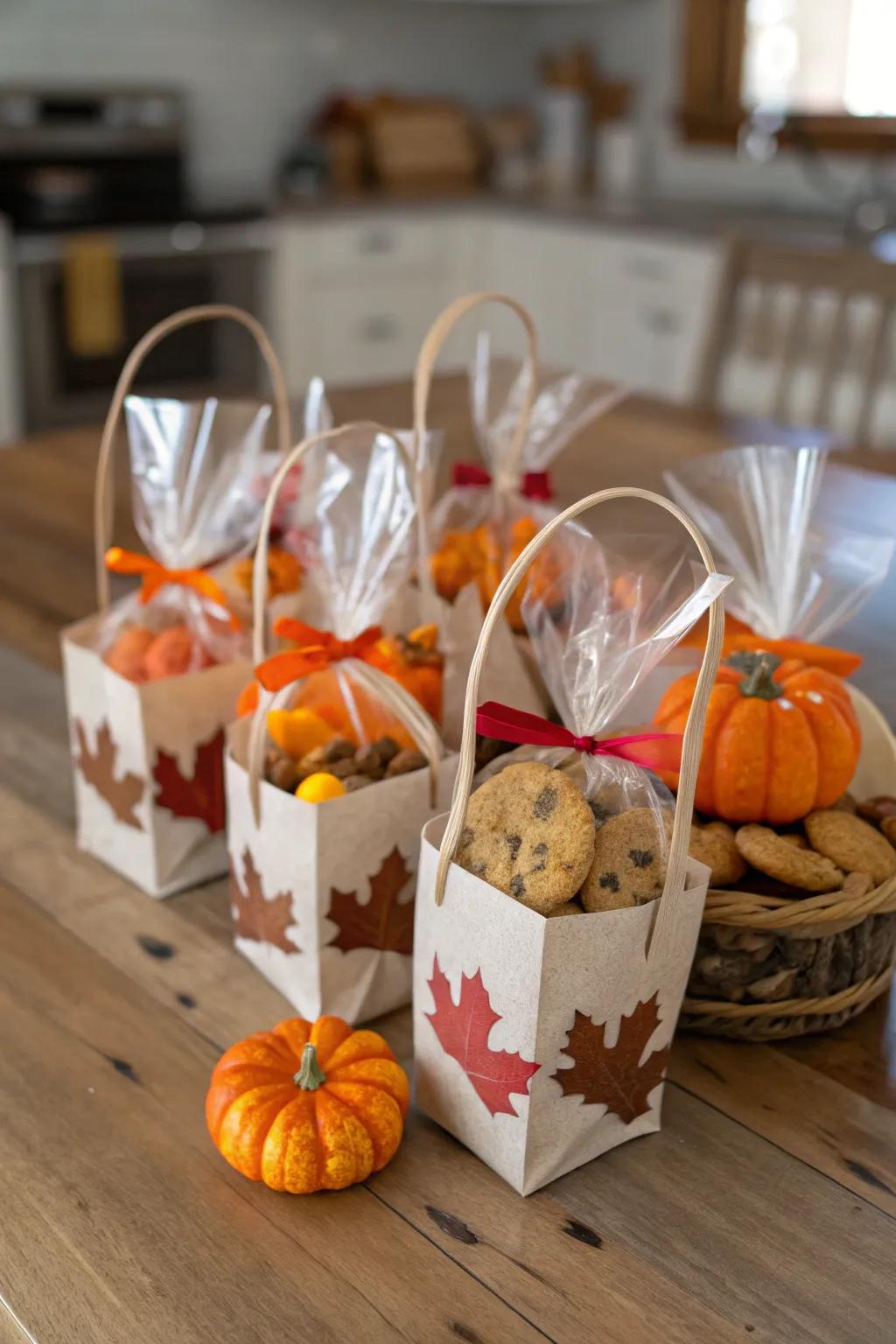 Send guests home with festive fall goodie bags.