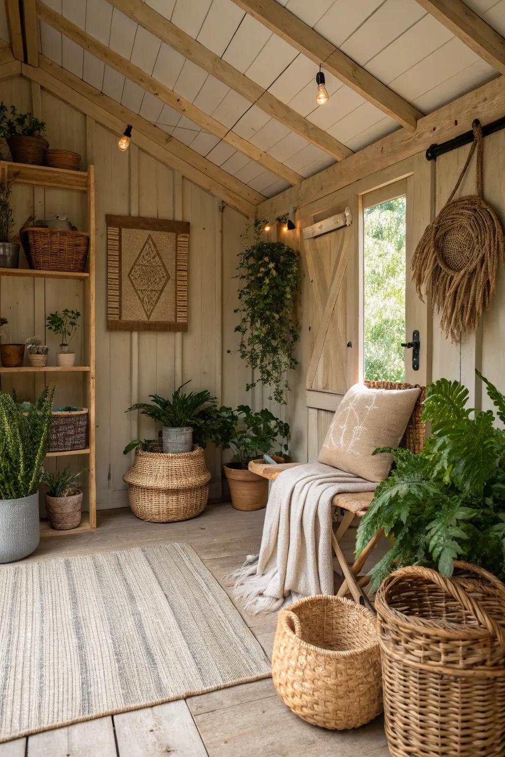 Nature-inspired decor brings tranquility to your bunkhouse.