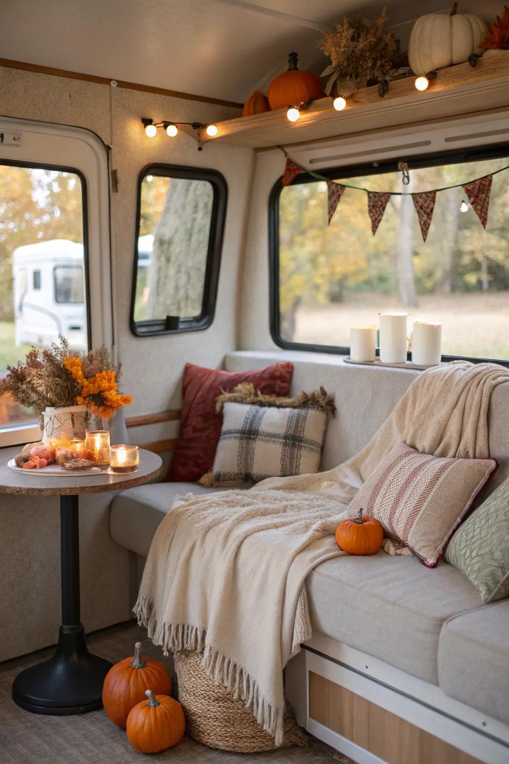 Seasonal decor keeps your RV feeling current and festive.