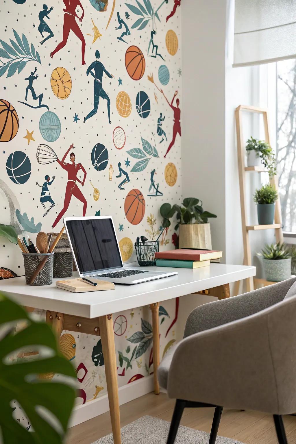 Peel-and-stick wallpaper offers flexibility and style.